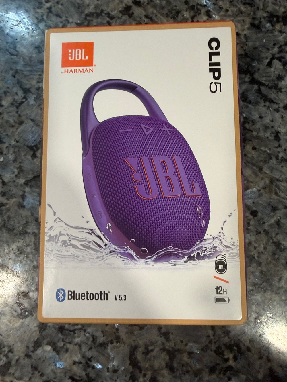 JBL Clip 5 Portable Bluetooth Speaker - Purple